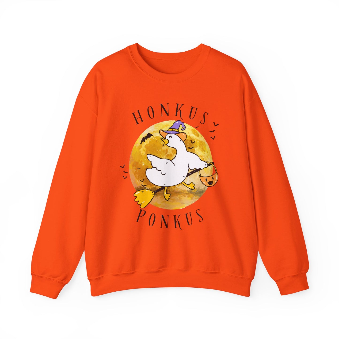Honkus Ponkus Goose Sweatshirt — Cute Halloween Graphic Crewneck
