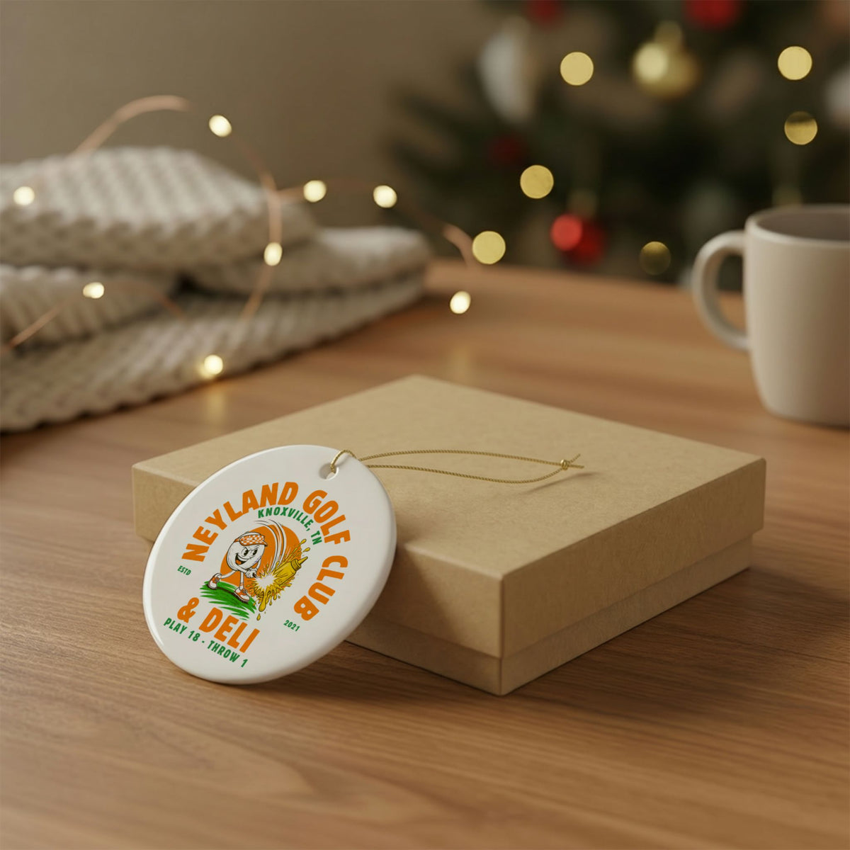 Neyland Golf Club & Deli Ceramic Ornament — Knoxville Lane Hater Holiday Decoration