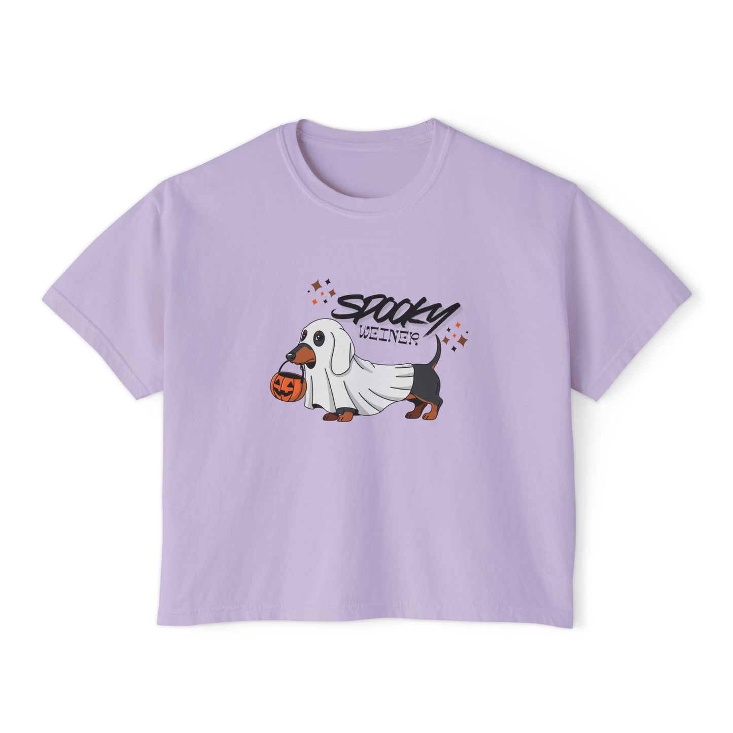 Spooky Weiner Dachshund Halloween Boxy Tee