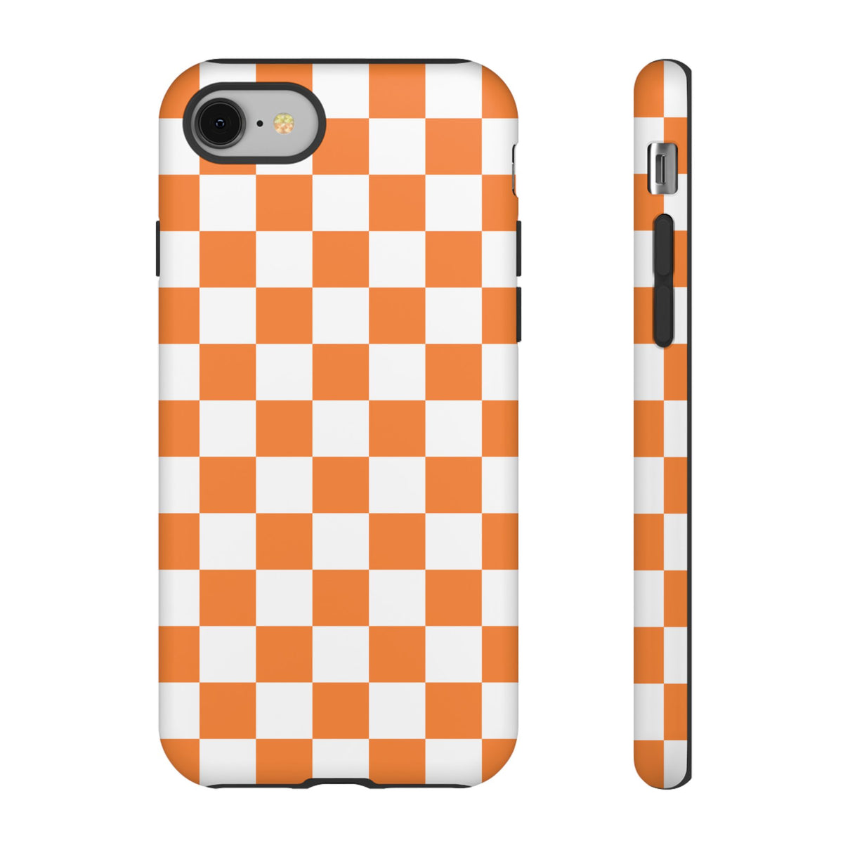 Orange and White Checkerboard Phone Case | Tough Case