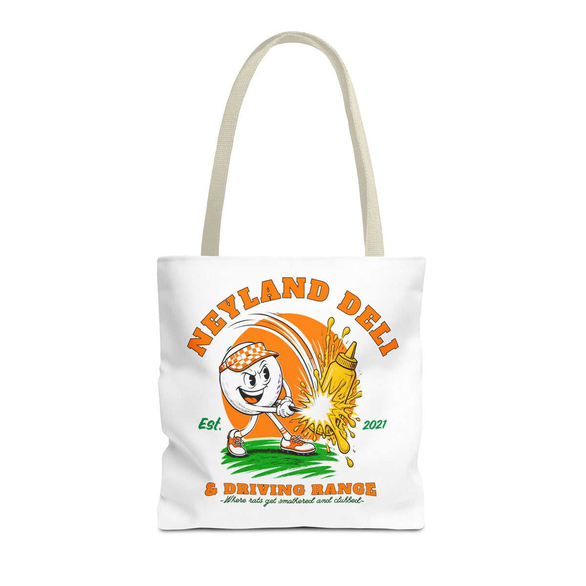 Neyland Deli & Driving Range Tote Bag — funny TN football graphic