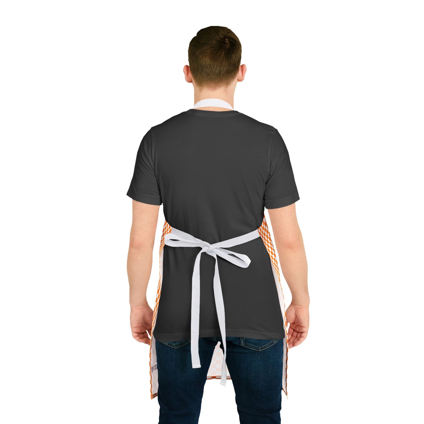 Orange and White Checkerboard Apron — Perfect for VOLS tailgating