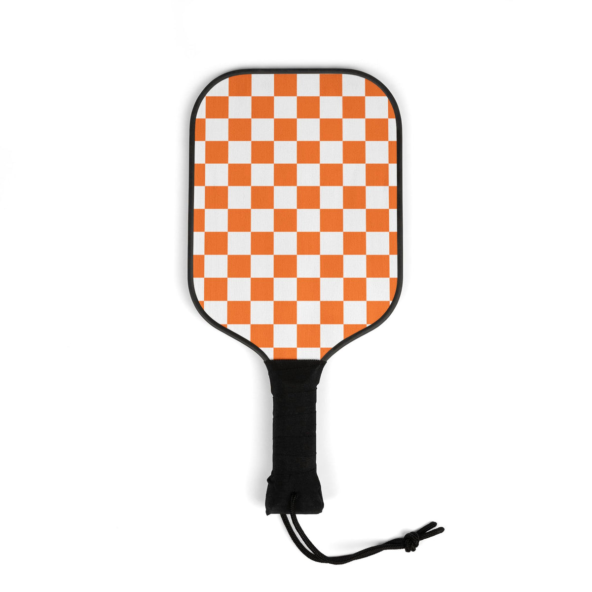 Orange Checkerboard Pickleball Paddle | Retro Check Pattern Paddle
