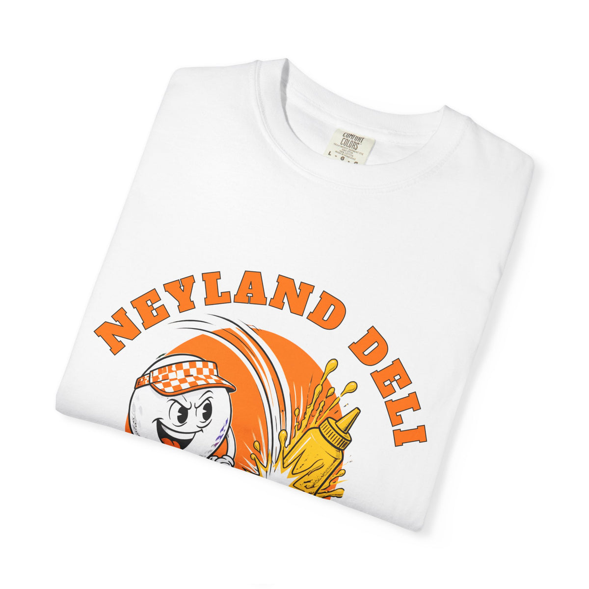 Neyland Deli & Driving Range Vintage Golf T-Shirt — Mustard & Golf Balls