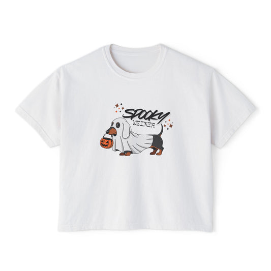 Spooky Weiner Dachshund Halloween Boxy Tee