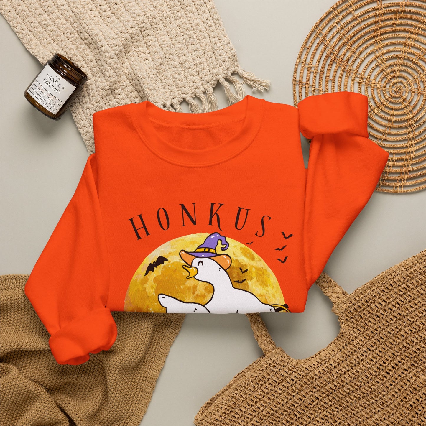 Honkus Ponkus Goose Sweatshirt — Cute Halloween Graphic Crewneck