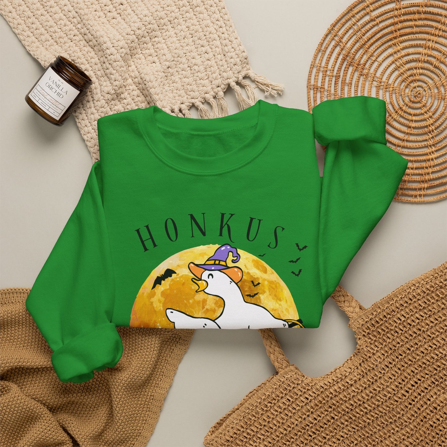 Honkus Ponkus Goose Sweatshirt — Cute Halloween Graphic Crewneck