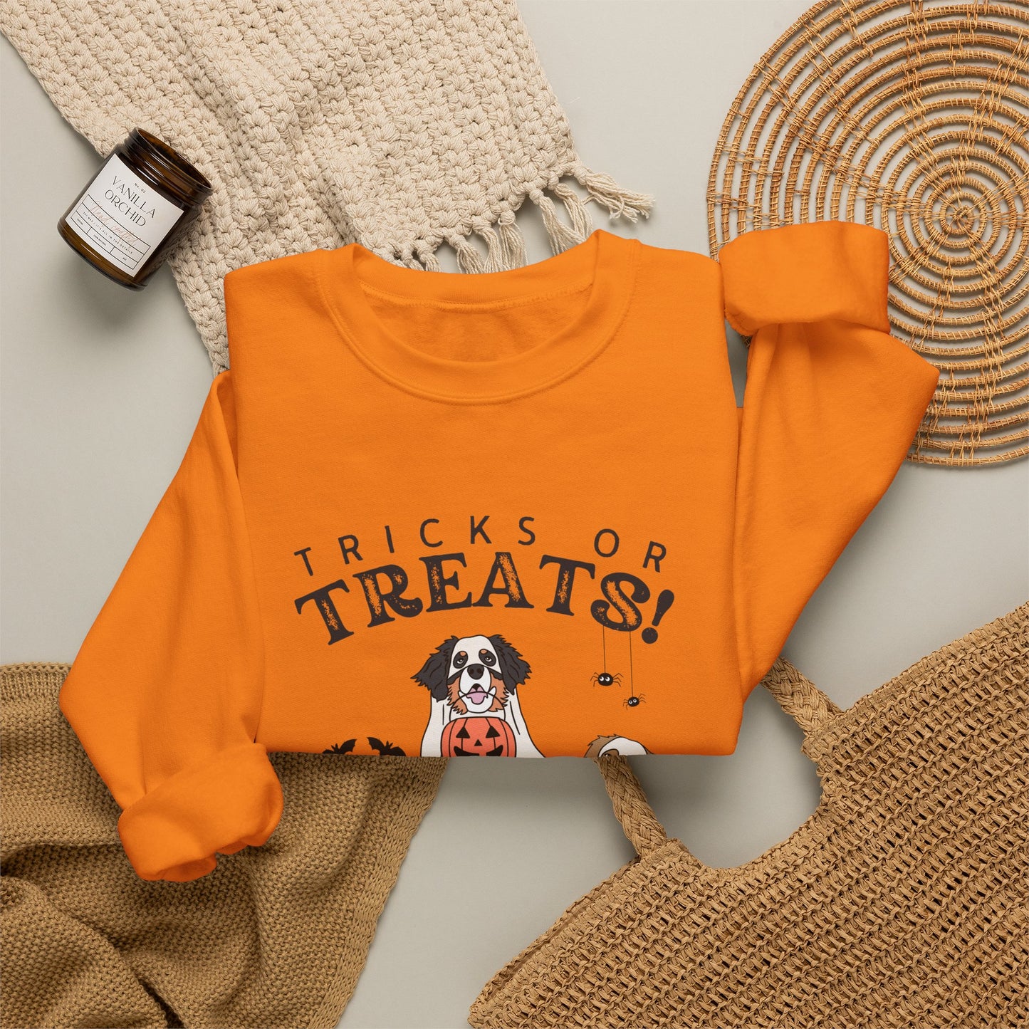 Halloween Dogs Sweatshirt — "Tricks or Treats!" Crewneck
