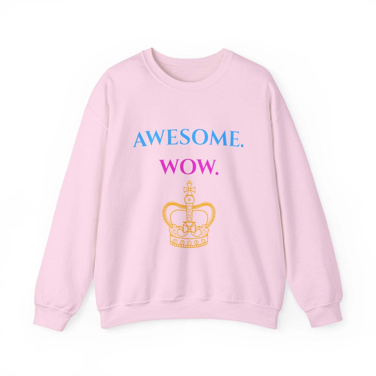 Hamilton-Inspired "Awesome. Wow." Crewneck Sweatshirt — Broadway Lyrics & Doodle Design