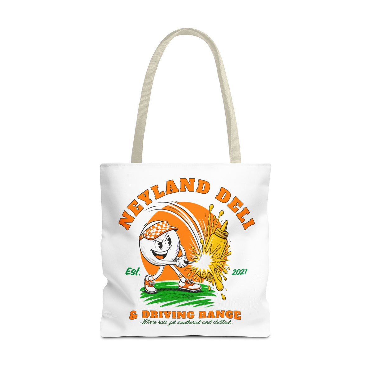 Neyland Deli & Driving Range Tote Bag — funny TN football graphic