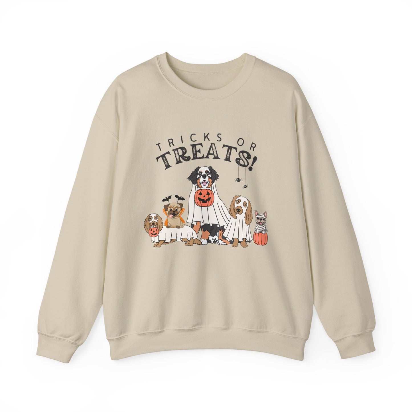 Halloween Dogs Sweatshirt — "Tricks or Treats!" Crewneck