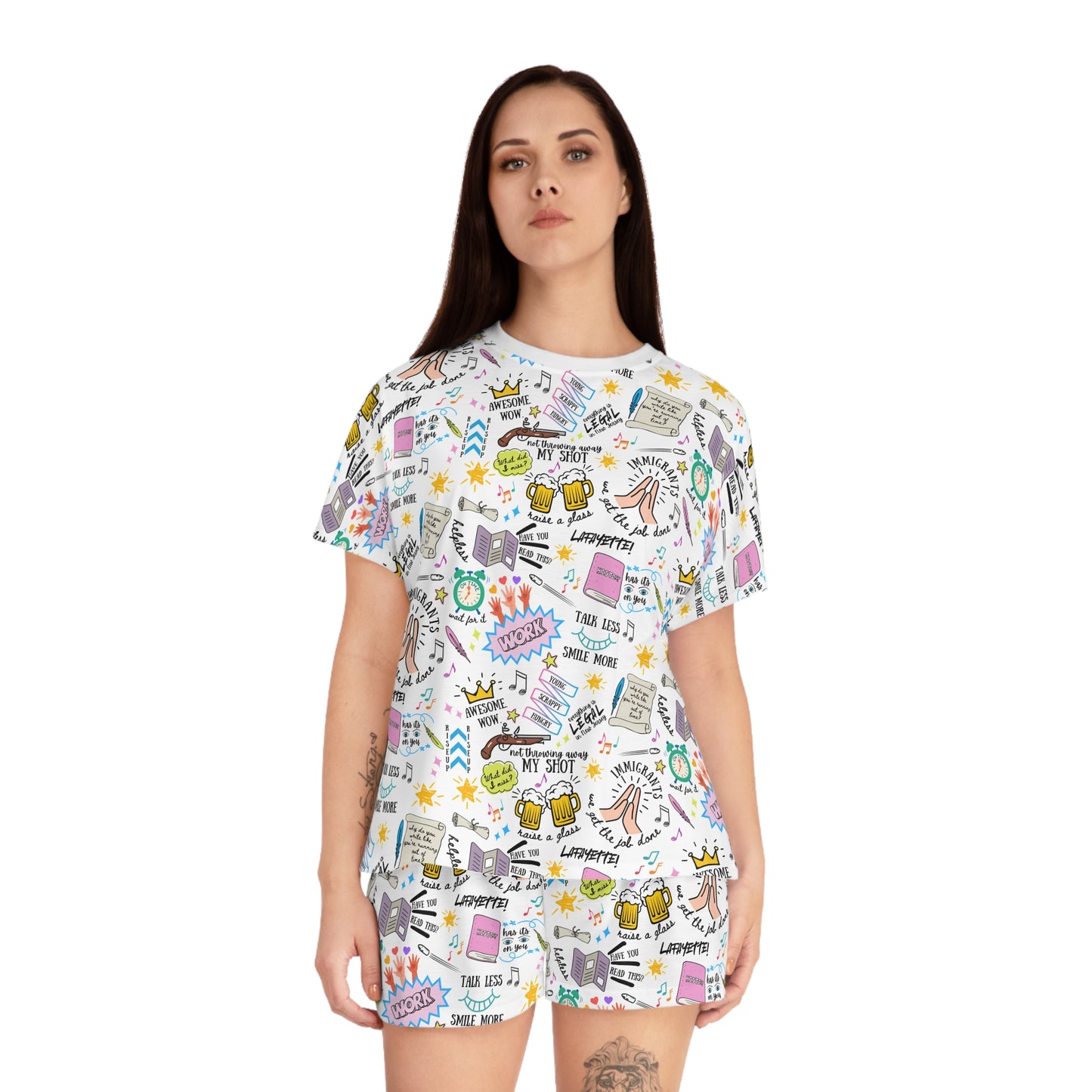 Hamilton-Inspired Women's Short Pajama Set — Doodle Sleepwear