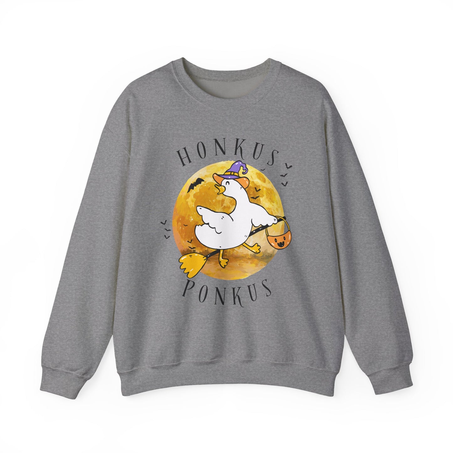 Honkus Ponkus Goose Sweatshirt — Cute Halloween Graphic Crewneck