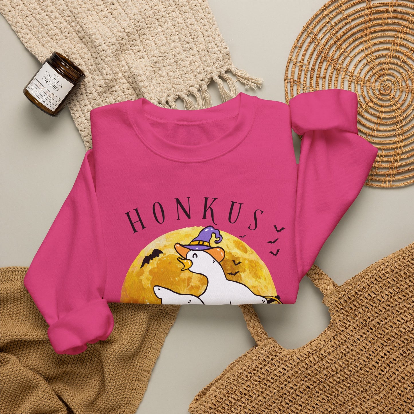Honkus Ponkus Goose Sweatshirt — Cute Halloween Graphic Crewneck