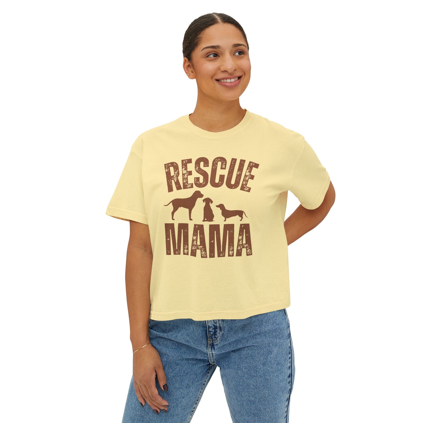 Rescue Mama Dogs Boxy Tee for Women