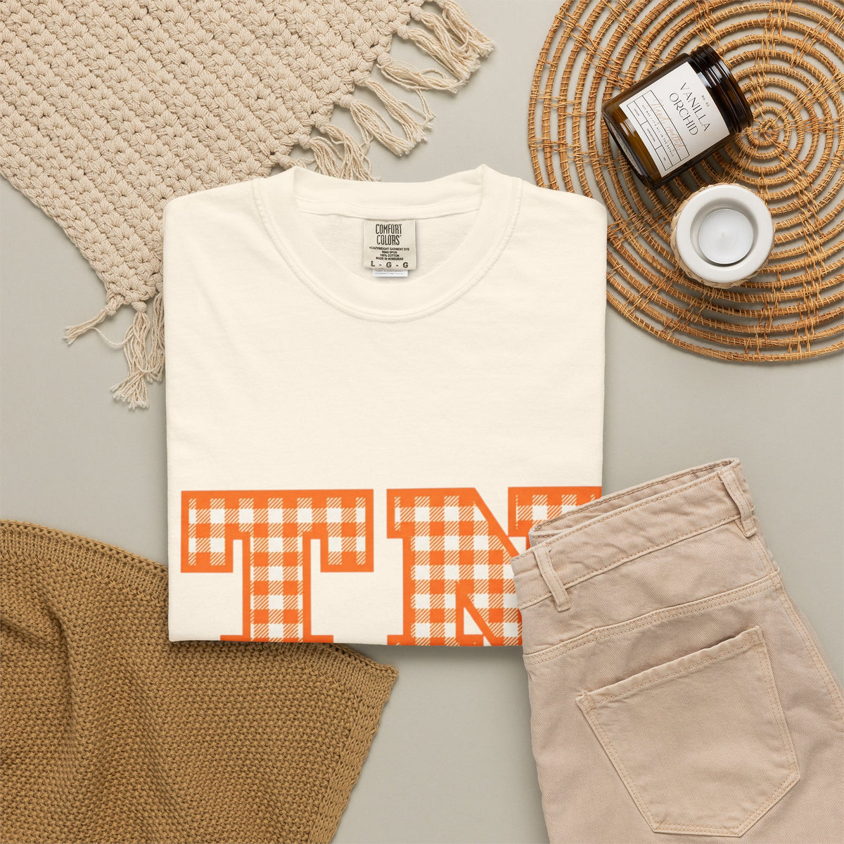 TN Gingham Plaid Graphic T-Shirt – Tennessee Checker Tee