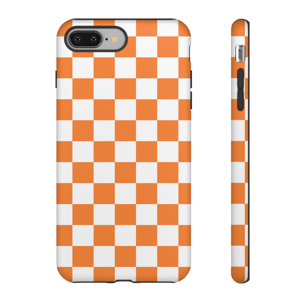 Orange and White Checkerboard Phone Case | Tough Case