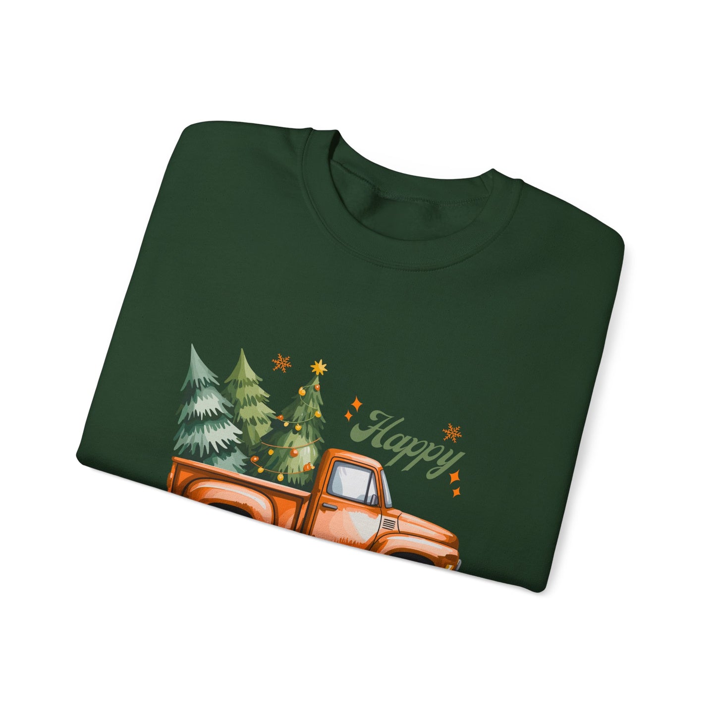 "Happy Volidays" Christmas Tree Pickup Crewneck