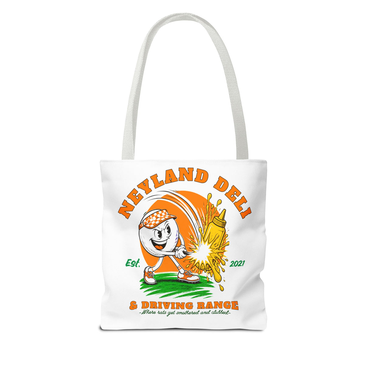 Neyland Deli & Driving Range Tote Bag — funny TN football graphic