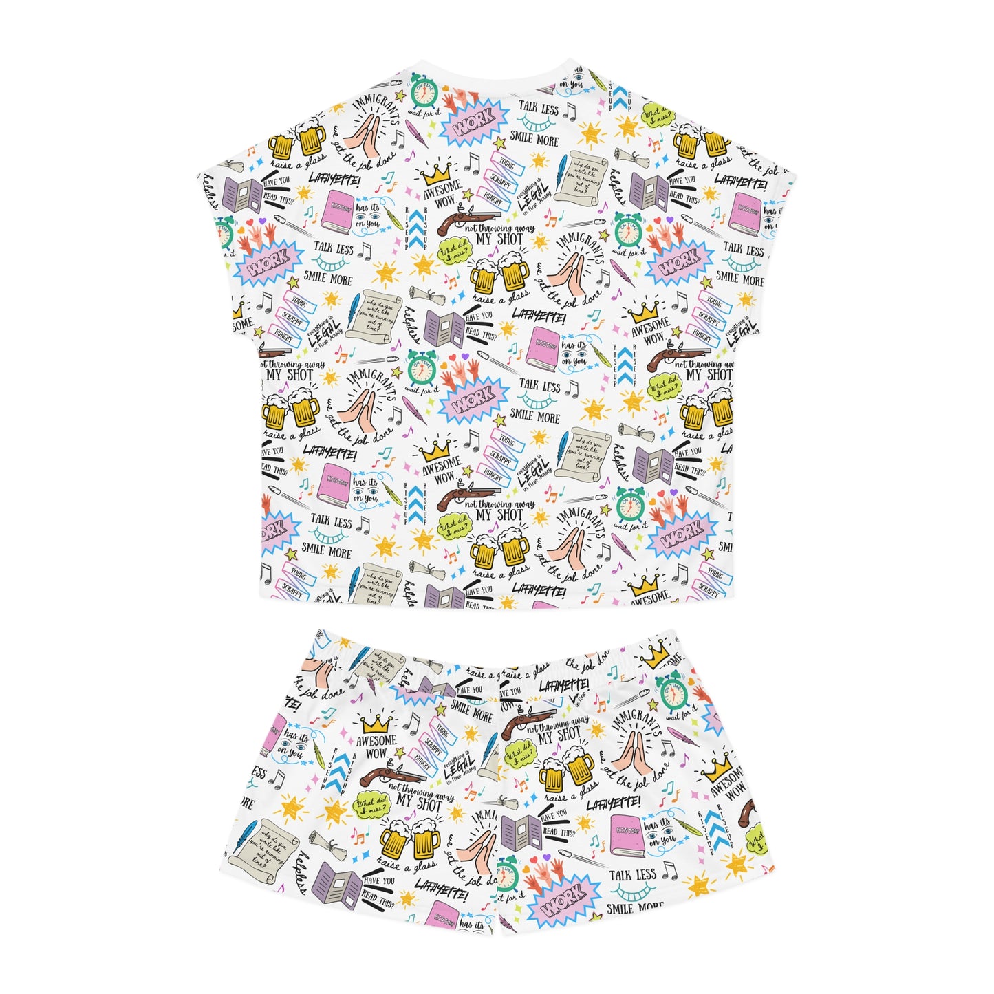 Hamilton-Inspired Women's Short Pajama Set — Doodle Sleepwear