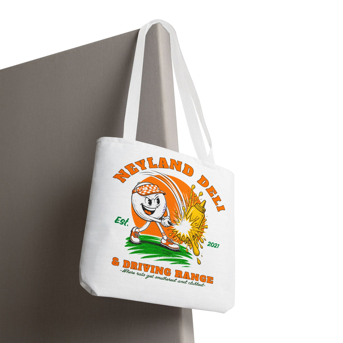 Neyland Deli & Driving Range Tote Bag — funny TN football graphic