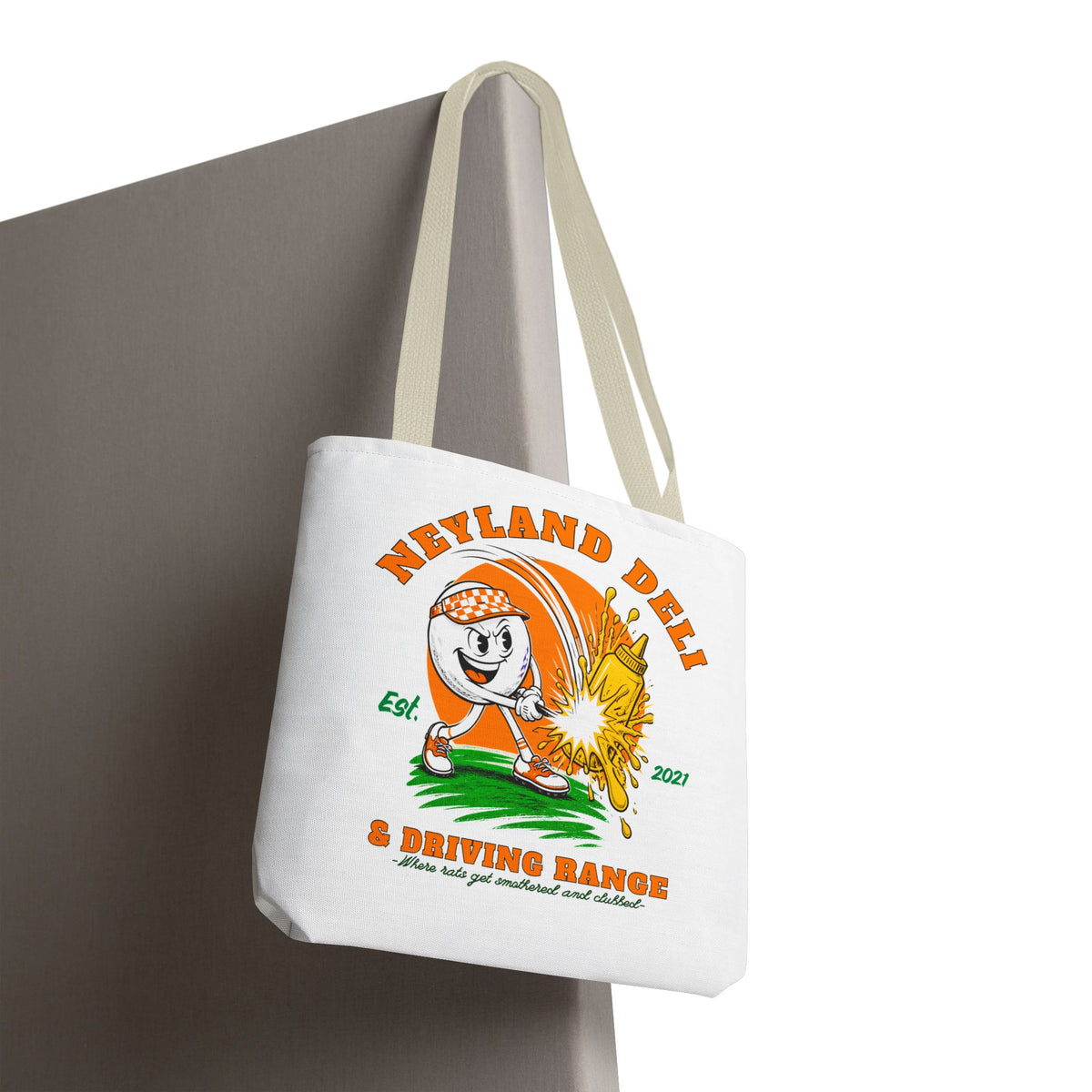 Neyland Deli & Driving Range Tote Bag — funny TN football graphic