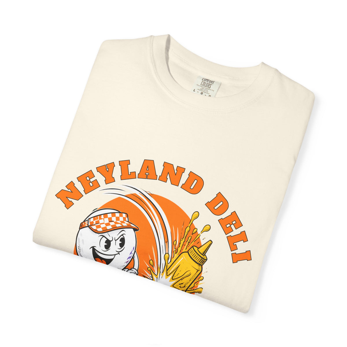 Neyland Deli & Driving Range Vintage Golf T-Shirt — Mustard & Golf Balls