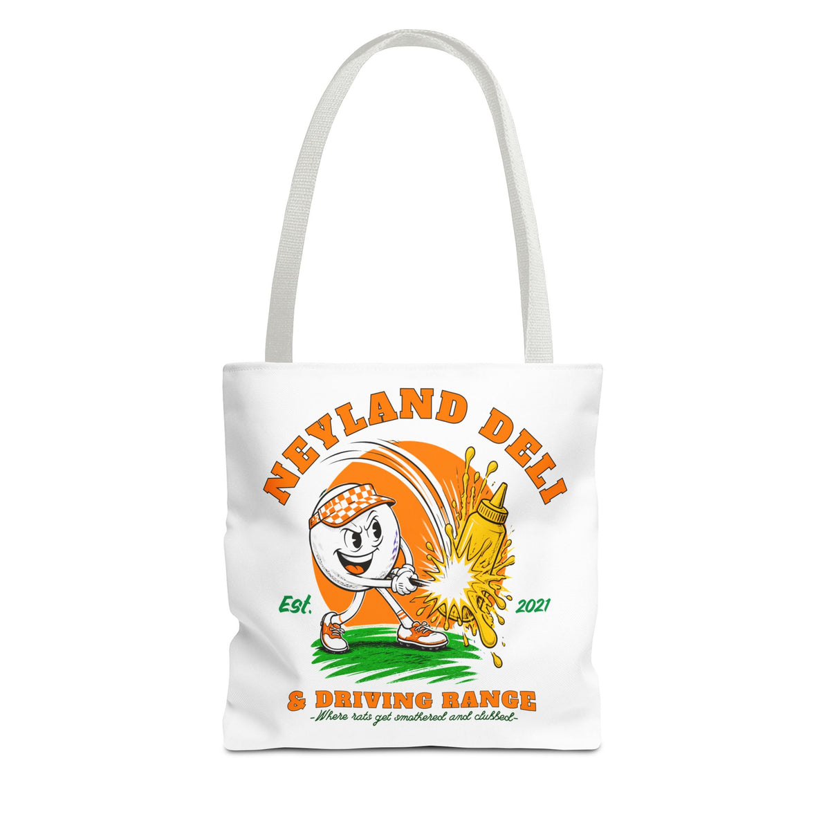 Neyland Deli & Driving Range Tote Bag — funny TN football graphic
