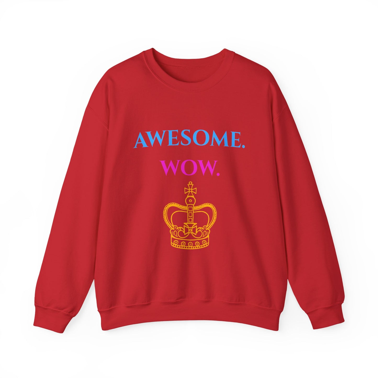 Hamilton-Inspired "Awesome. Wow." Crewneck Sweatshirt — Broadway Lyrics & Doodle Design