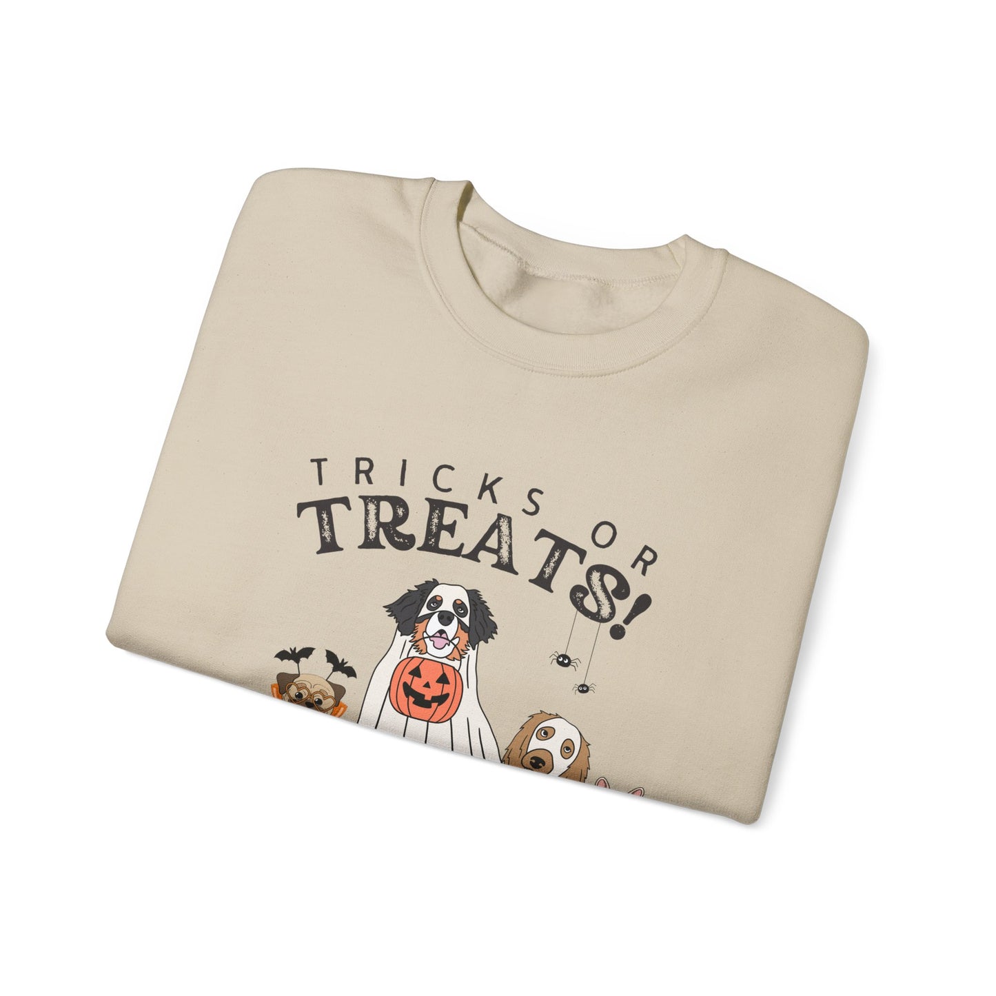 Halloween Dogs Sweatshirt — "Tricks or Treats!" Crewneck