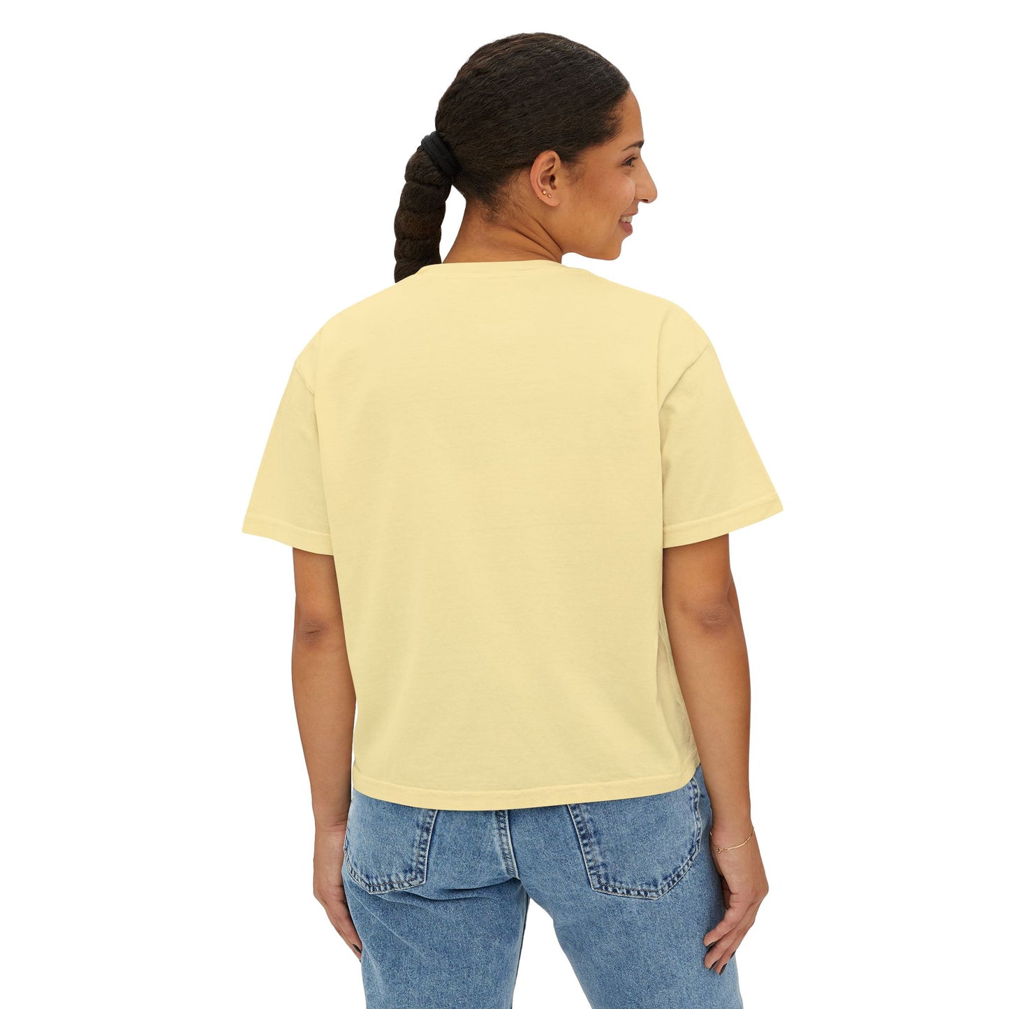 Women's Boxy Tee — "Tricks or Treats!" Halloween Dogs Graphic Tee