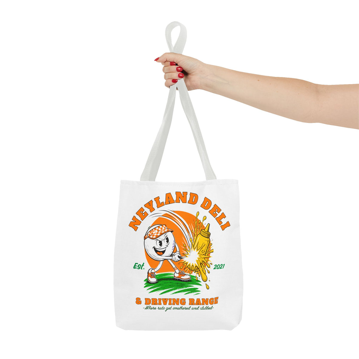 Neyland Deli & Driving Range Tote Bag — funny TN football graphic