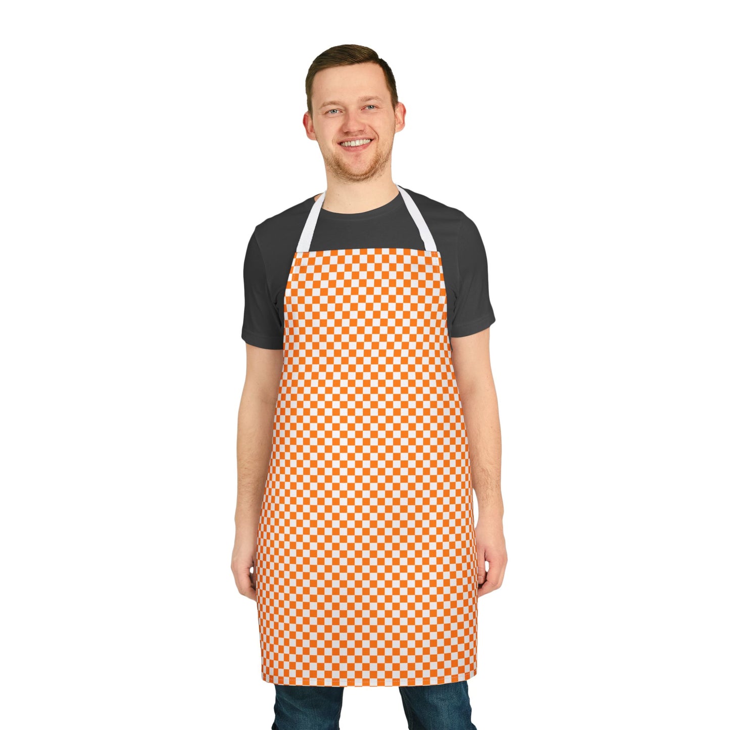 Orange and White Checkerboard Apron — Perfect for VOLS tailgating