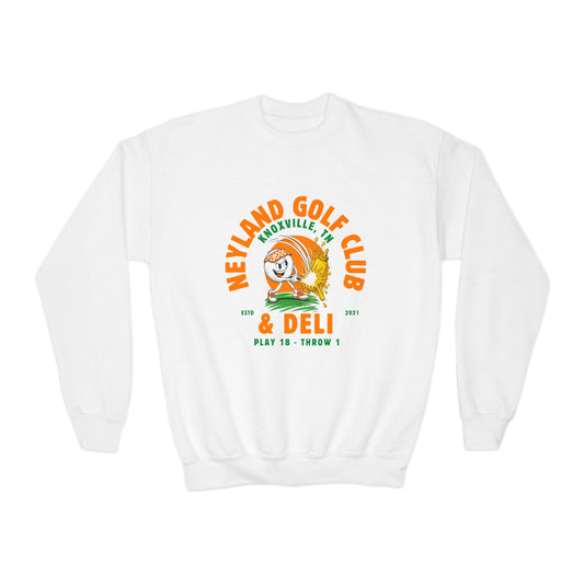 Neyland Golf Club & Deli Youth Crewneck Sweatshirt — Vintage Collegiate football Tee