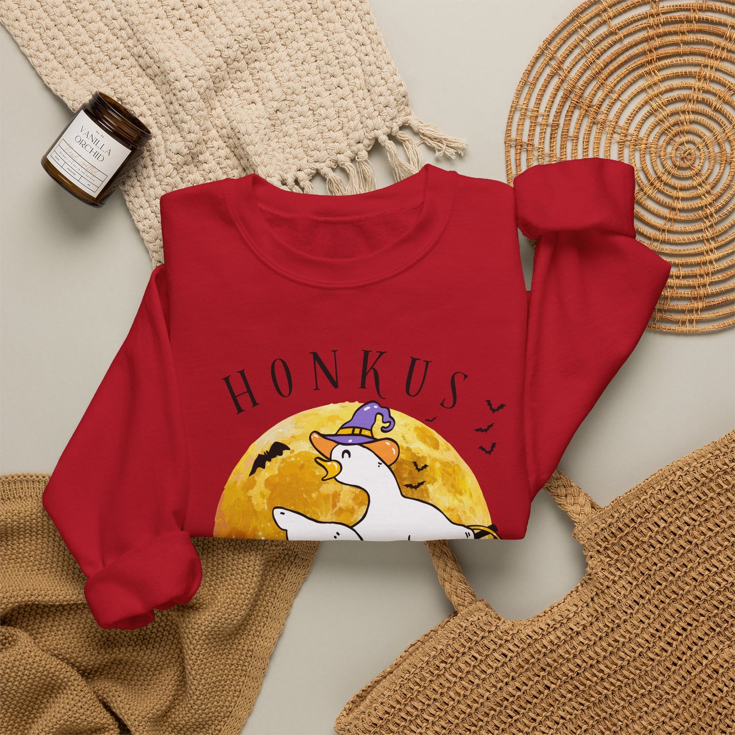 Honkus Ponkus Goose Sweatshirt — Cute Halloween Graphic Crewneck