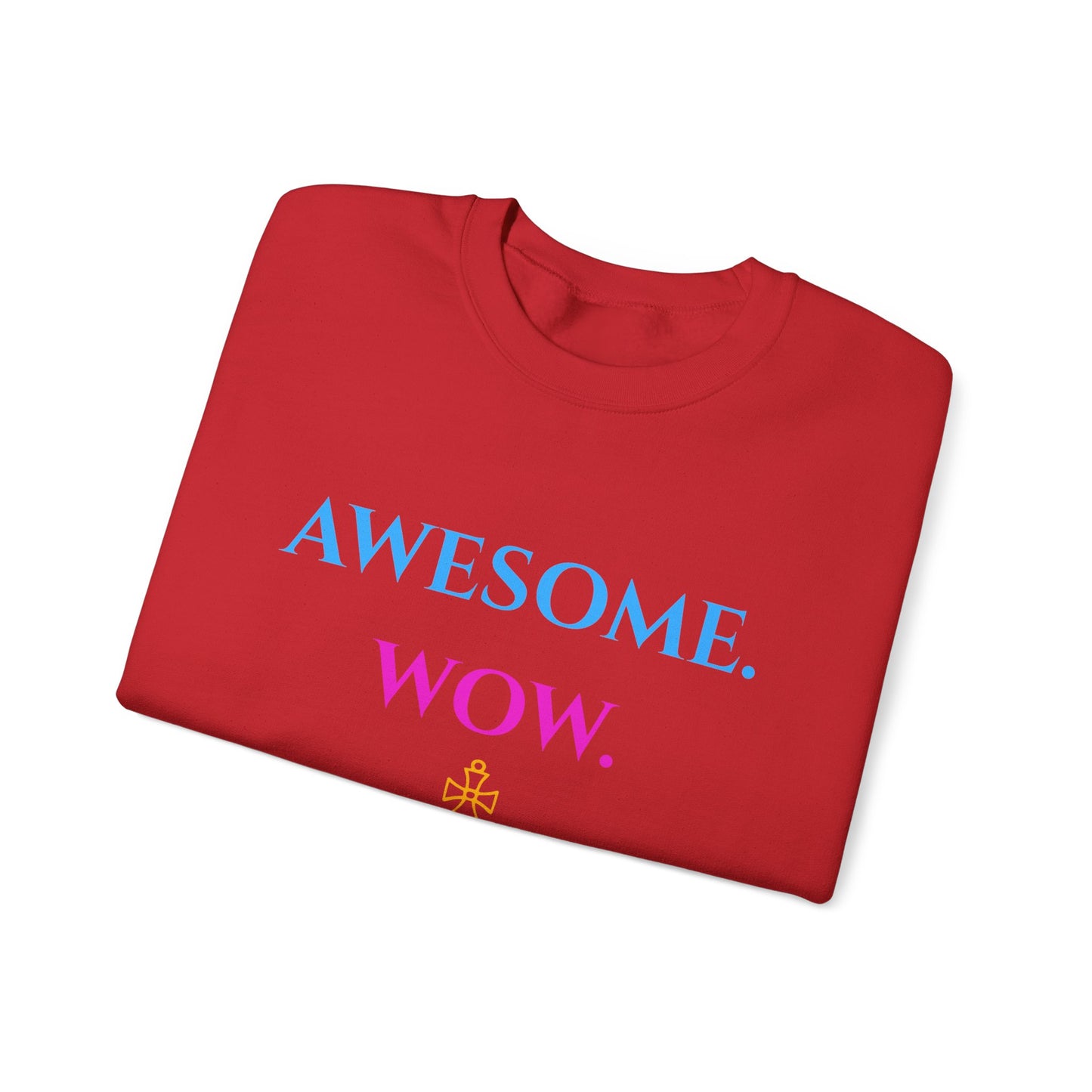 Hamilton-Inspired "Awesome. Wow." Crewneck Sweatshirt — Broadway Lyrics & Doodle Design