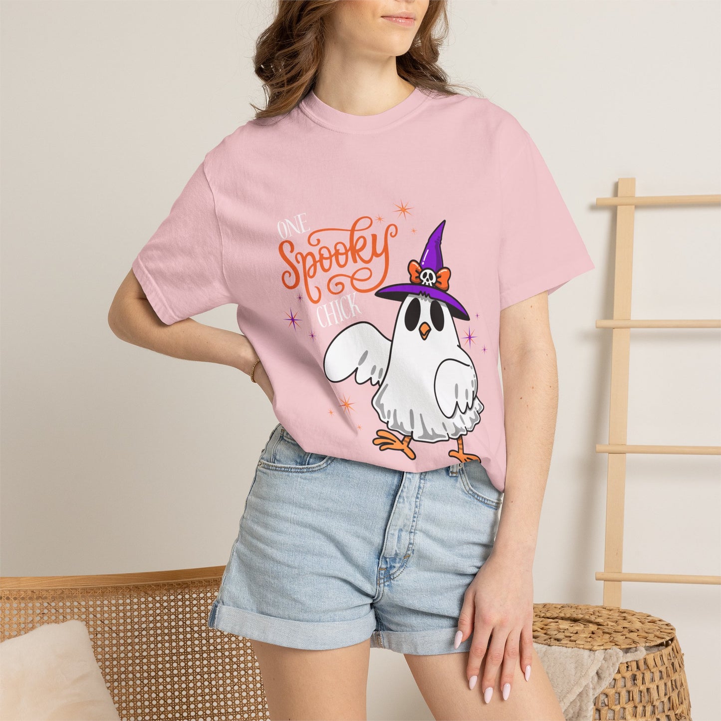 Ghost Chicken T-Shirt — "One Spooky Chick" Halloween Tee