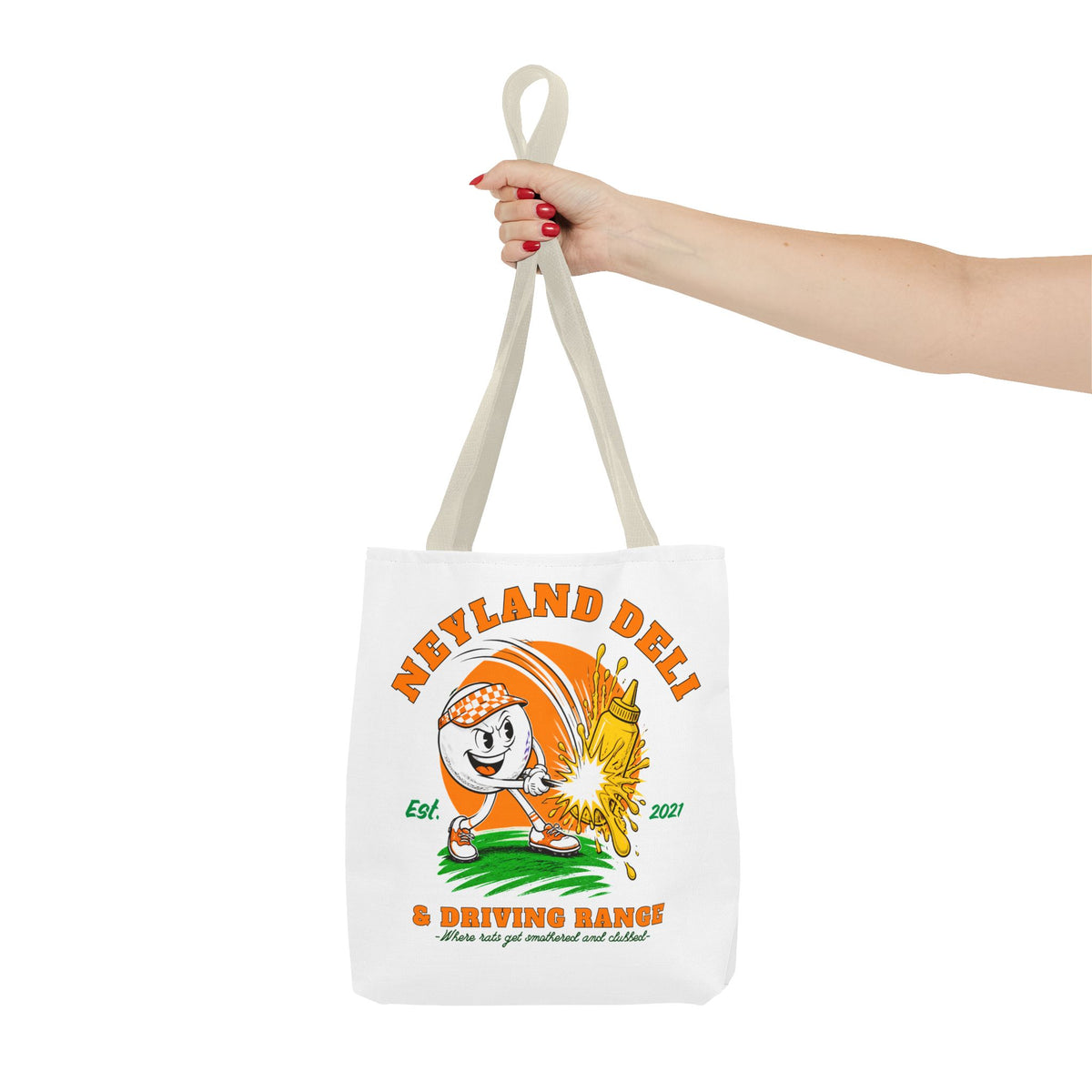 Neyland Deli & Driving Range Tote Bag — funny TN football graphic