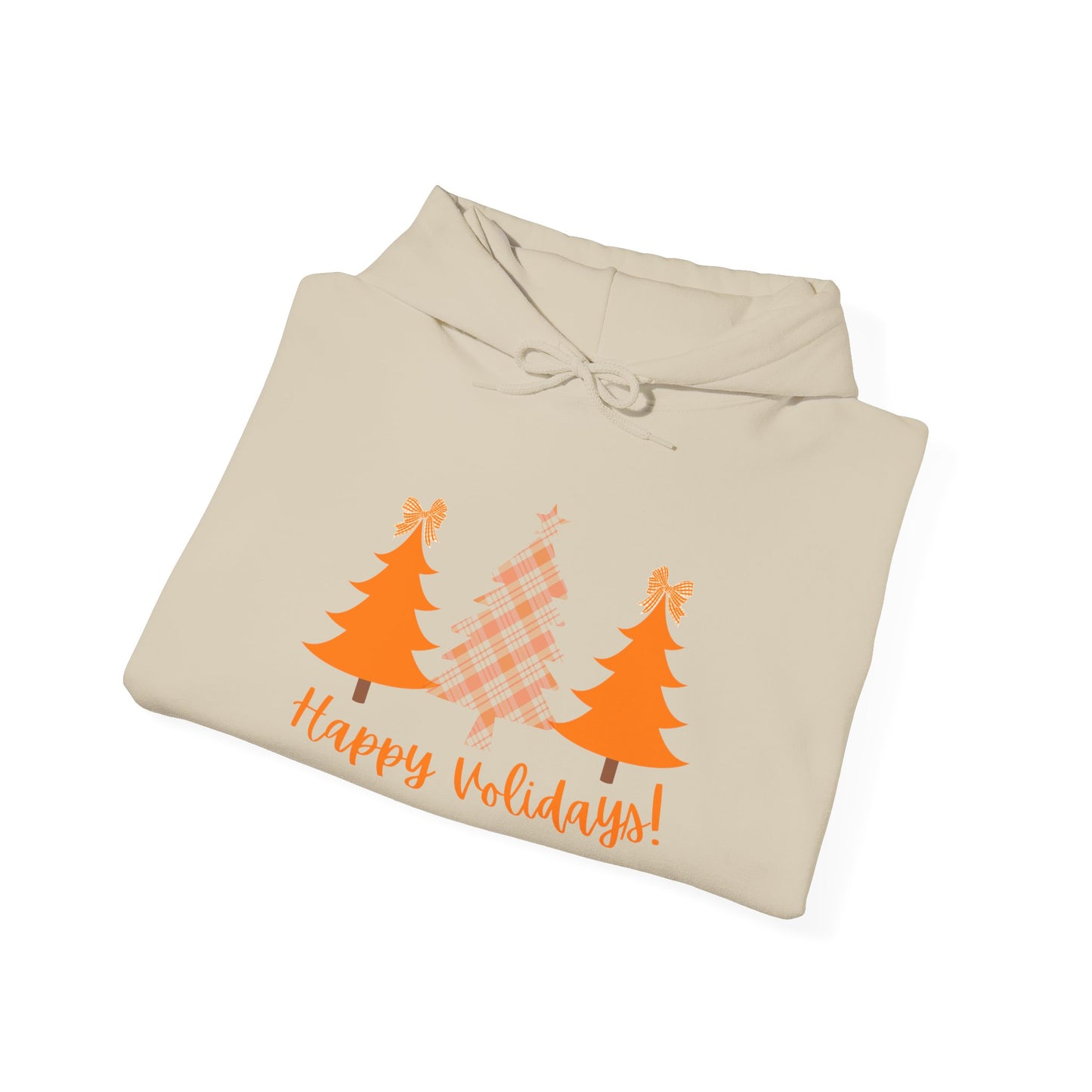 “Happy VOLidays!”  Holiday Hoodie — Orange Christmas Trees