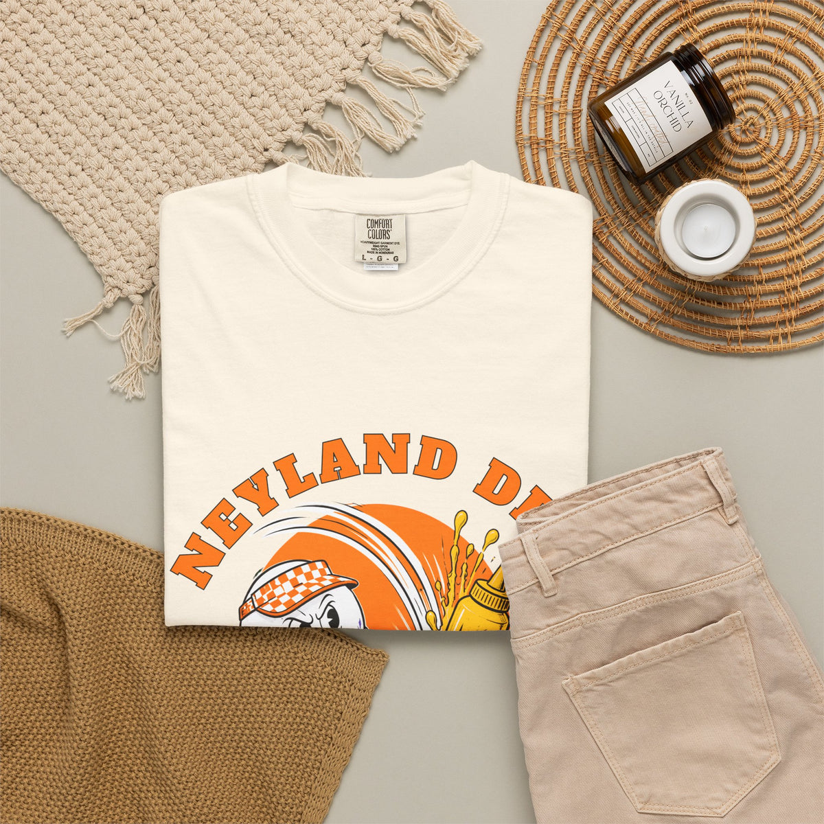 Neyland Deli & Driving Range Vintage Golf T-Shirt — Mustard & Golf Balls
