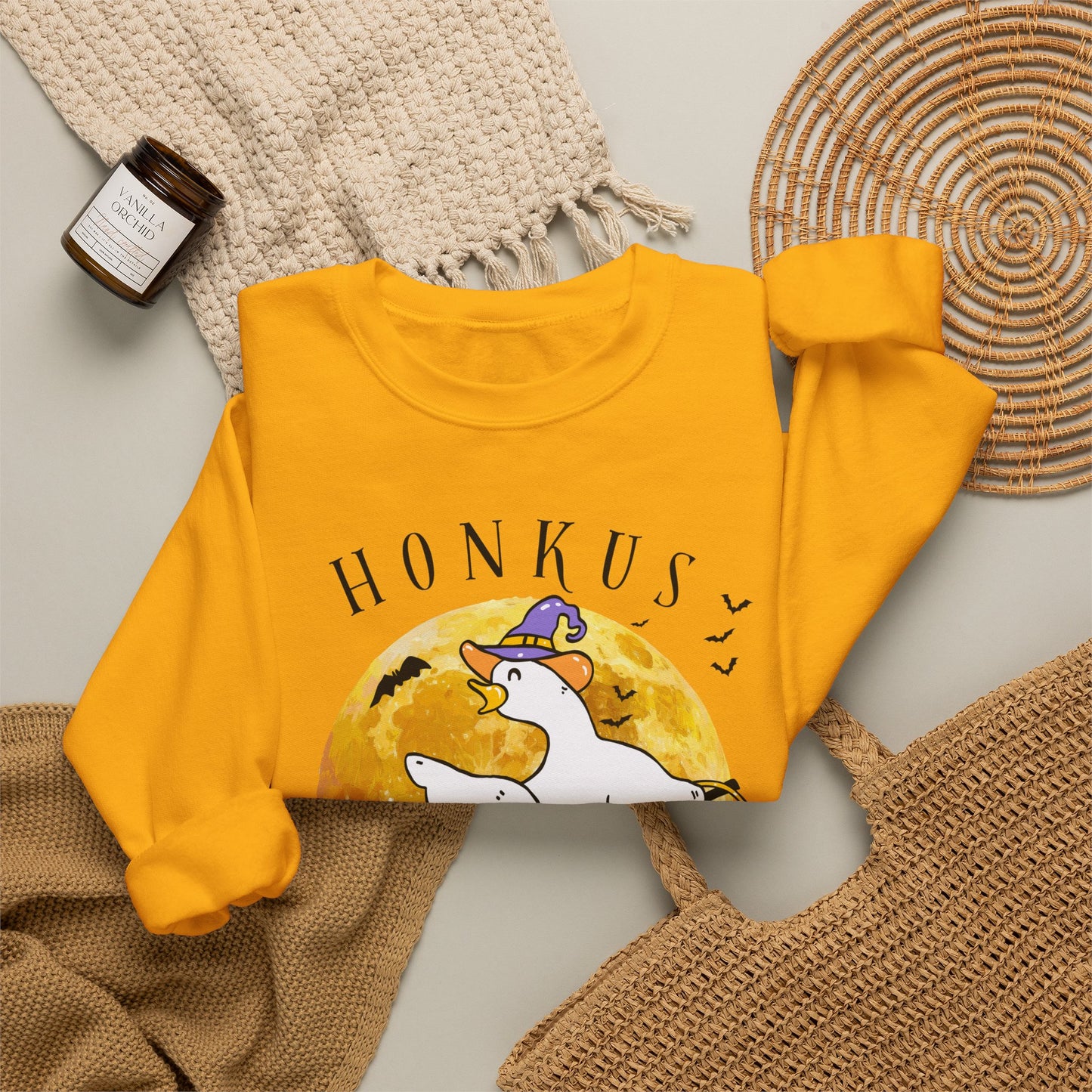 Honkus Ponkus Goose Sweatshirt — Cute Halloween Graphic Crewneck