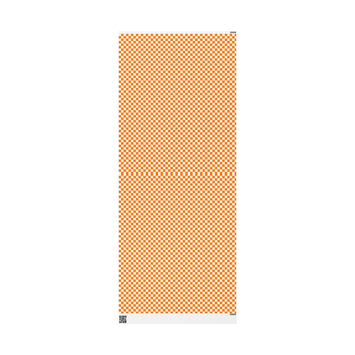 Orange & White Checkerboard Gift Wrap