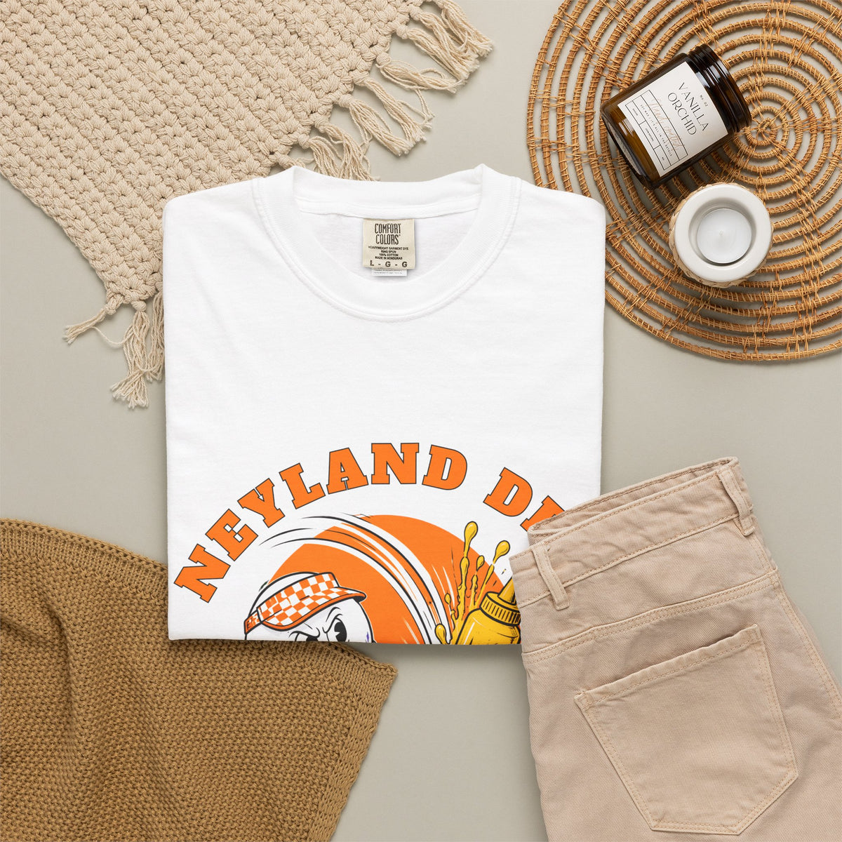 Neyland Deli & Driving Range Vintage Golf T-Shirt — Mustard & Golf Balls