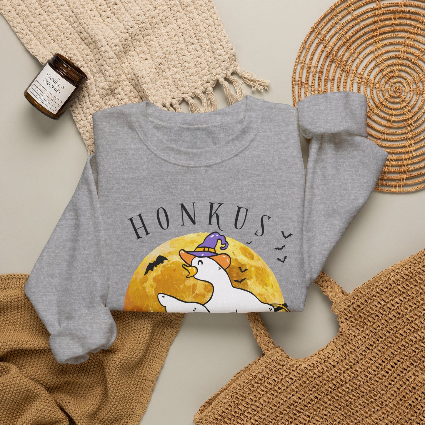 Honkus Ponkus Goose Sweatshirt — Cute Halloween Graphic Crewneck