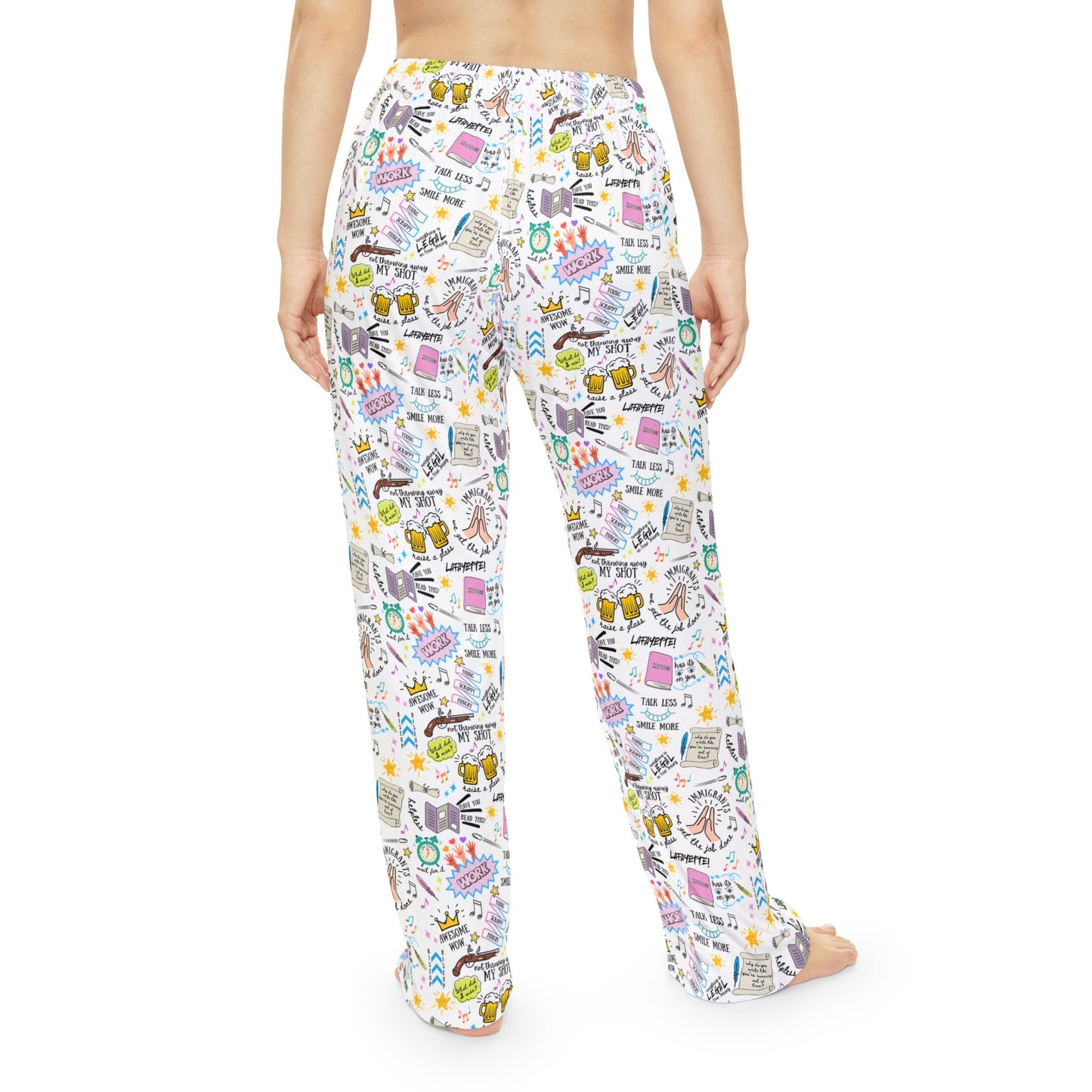 Hamilton-Inspired Women's Pajama Pants — "Don't Throw Away Your Shot" Musical Theatre Lounge Pants