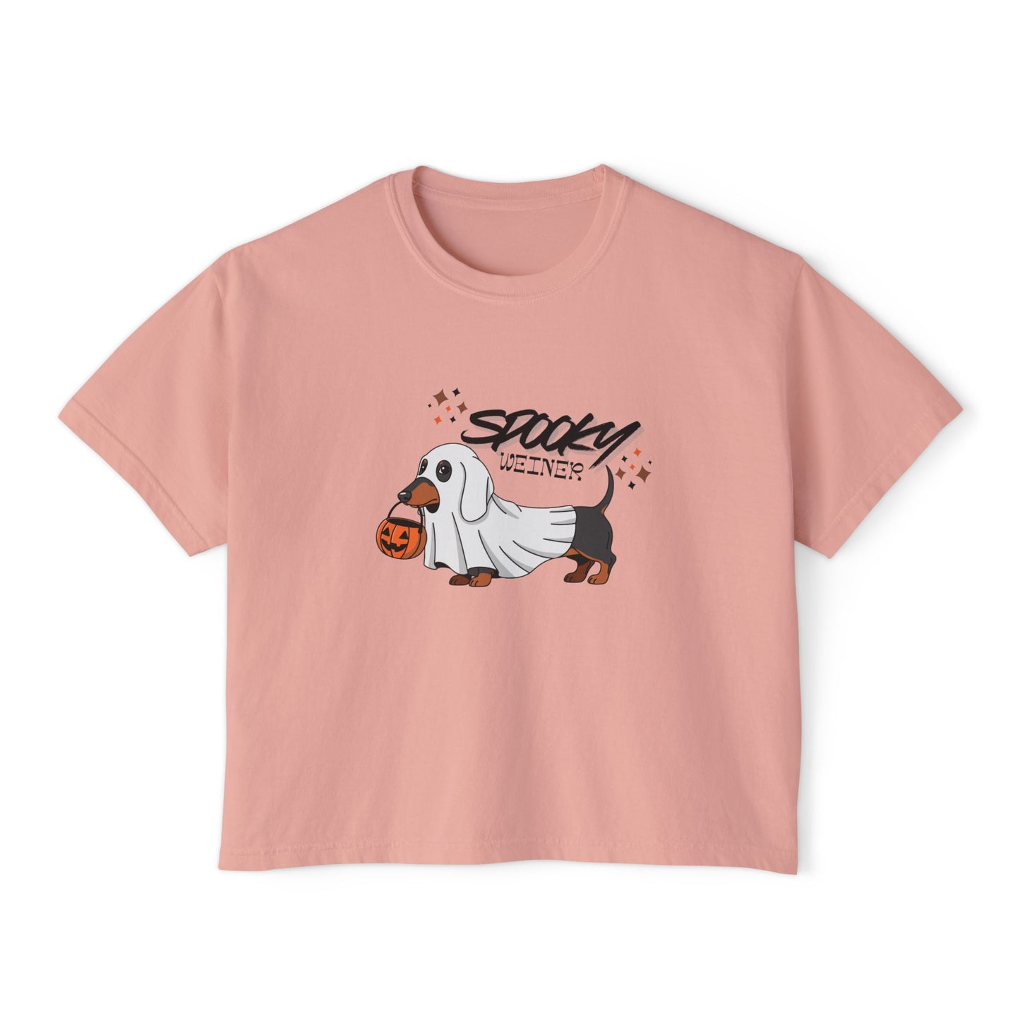 Spooky Weiner Dachshund Halloween Boxy Tee