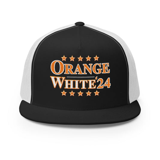 ORANGE/WHITE '24 ELECTION Trucker Cap