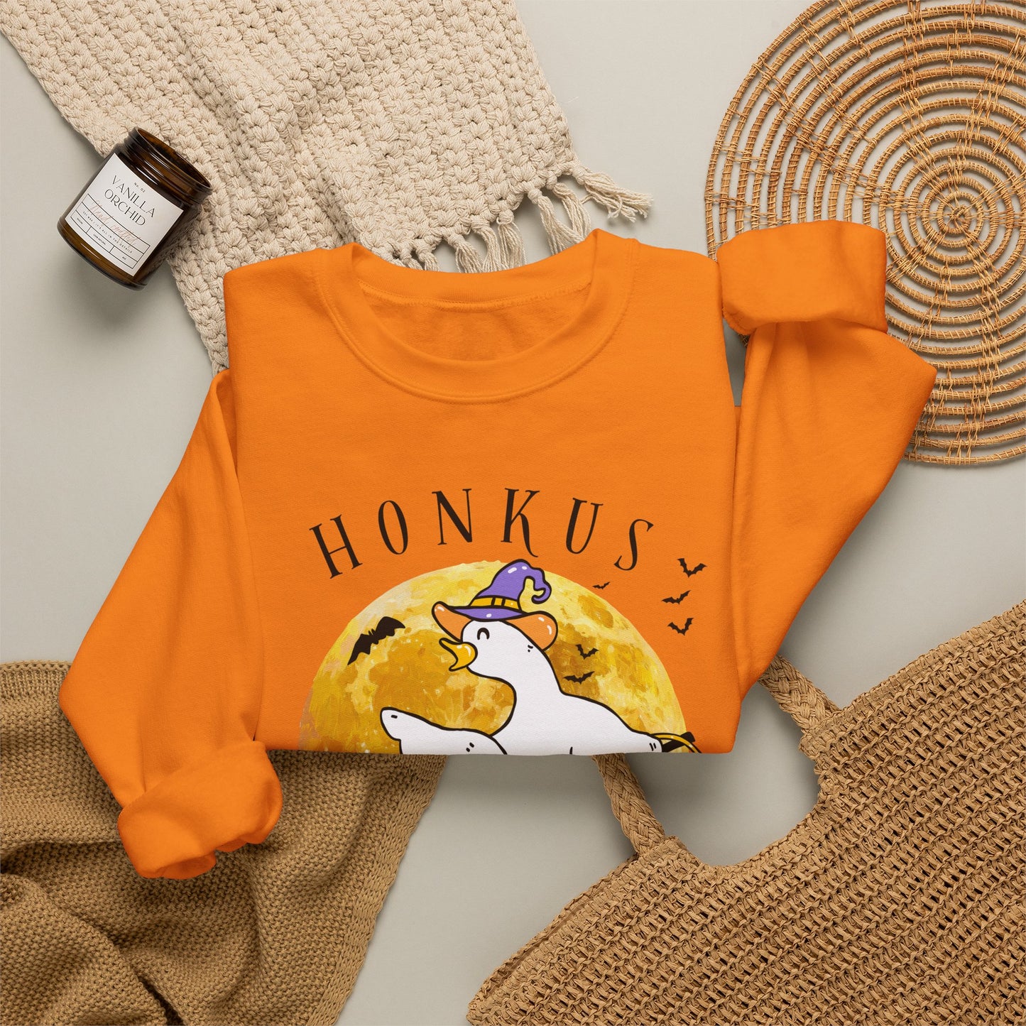 Honkus Ponkus Goose Sweatshirt — Cute Halloween Graphic Crewneck