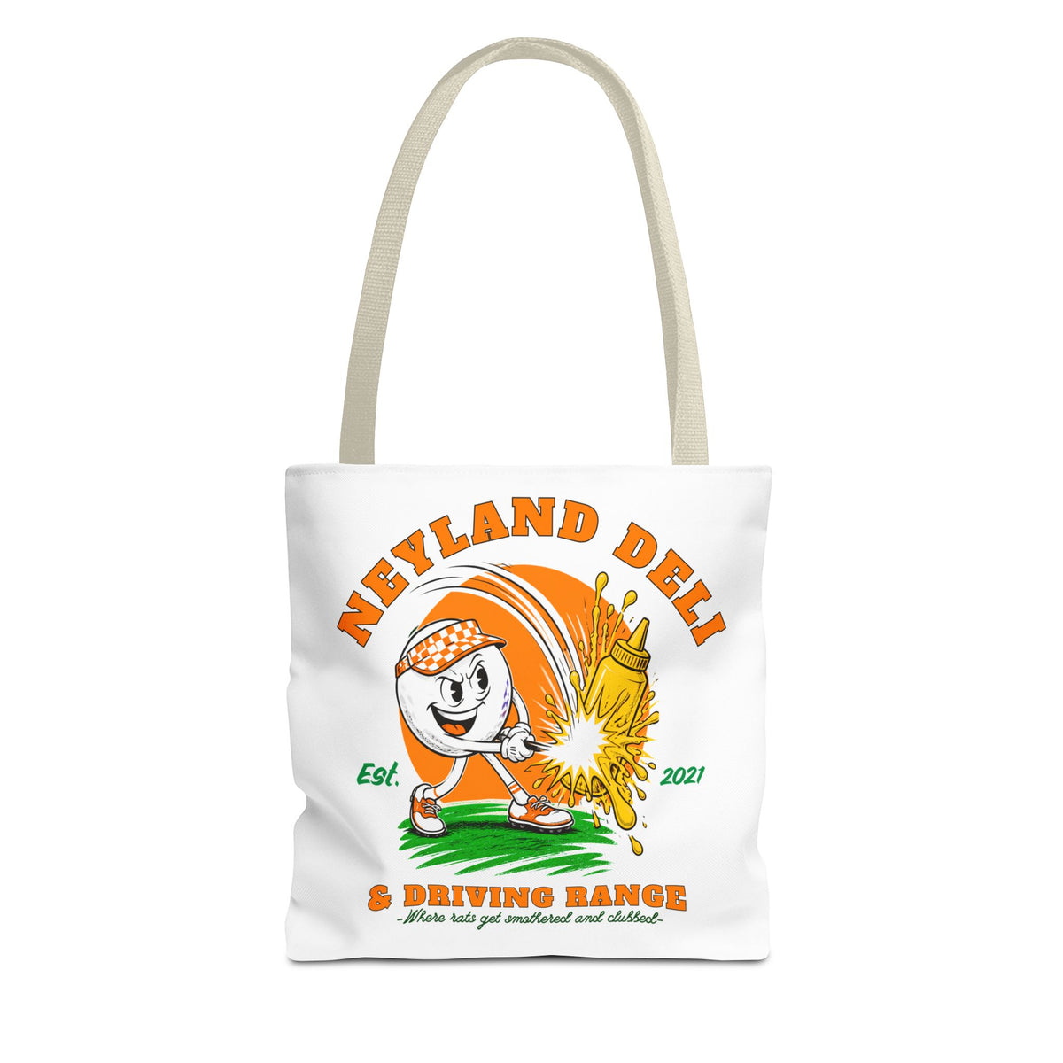 Neyland Deli & Driving Range Tote Bag — funny TN football graphic