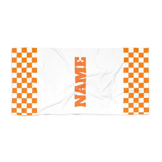 Personalized Checkerboard Beach Towel